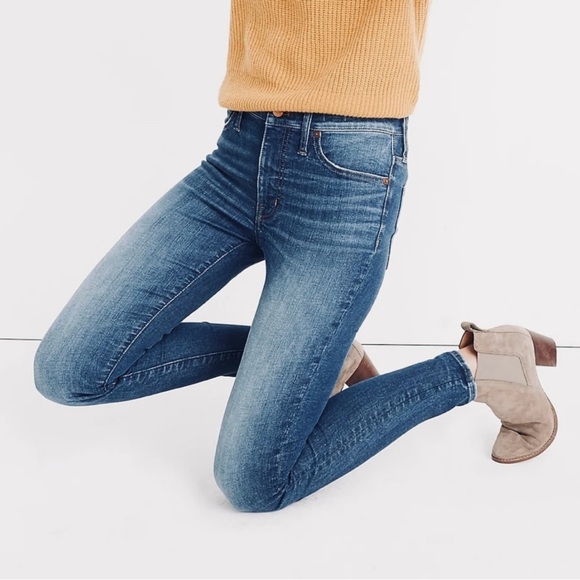 EUC Madewell 9” Midrise Skinny Jeans, medium blue wash, 24” waist, XS 👖 - Picture 10 of 11